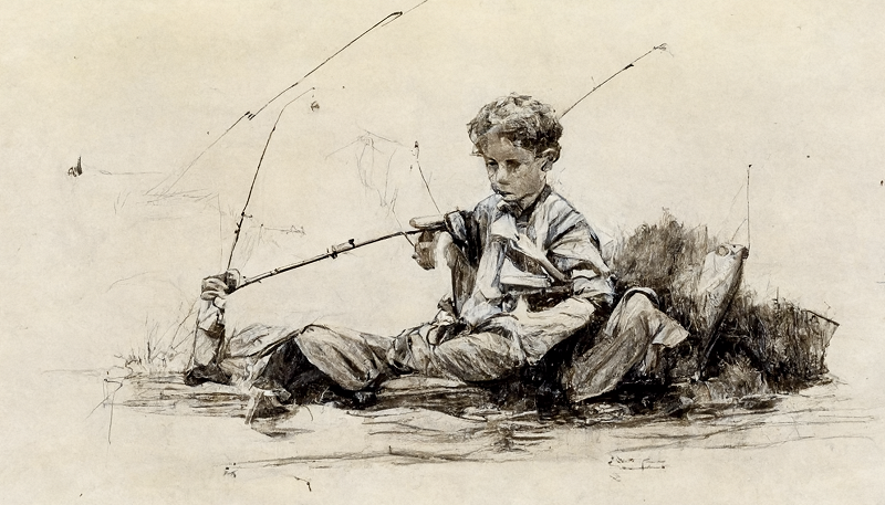 BazanginMan_pencil_sketch_of_young_boy_fishing_norman_rockwell_fab7ad65-483a-4ec0-8c23-ed3e981ec935.png