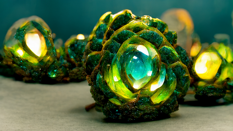 CaediteEos_glass_blown_abstract_WWC_olive-green_crystals_Zoanth_d1df05fa-0af7-4e33-8e93-497c1f170db2.png