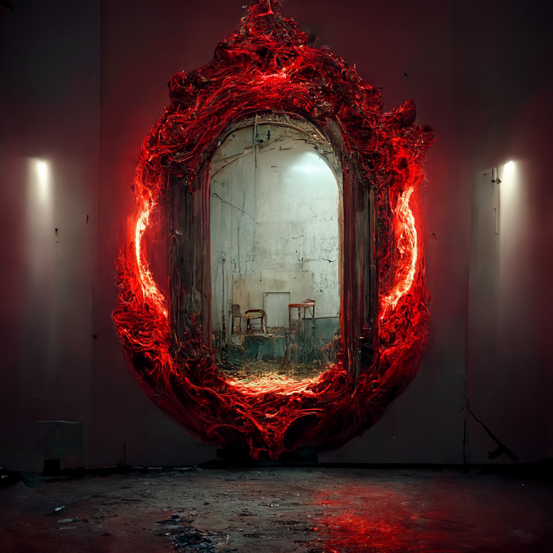 SATVRNDUB_a_mirror_with_a_glowing_radiant_red_swirling_portal_t_f44e5334-8796-4487-a2ae-176073caf019.png