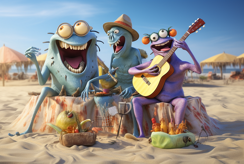 AI_NOW_five_ugly_aliens_sitting_in_the_sandy_beach_around_a_ten_f16617d4-831f-4724-9c8f-ad4df26cc1ee.png