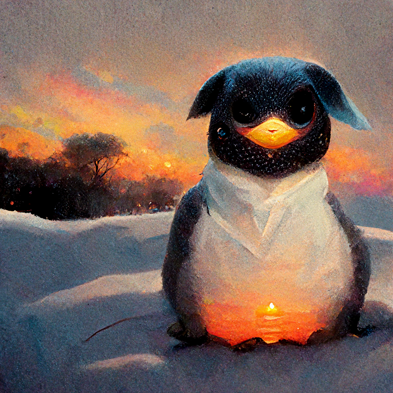 Pootis_banan_hyper-realistic_cute_penguin_in_the_snow_with_a_su_8378b73a-f429-4d12-afaa-dc94fd351f73.png