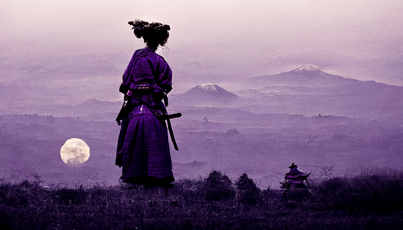 Savannah_samurai_girl_standing_looking_back_moon_purple_landsca_b57102f2-8206-4927-aaed-1a39d105f9c9.png