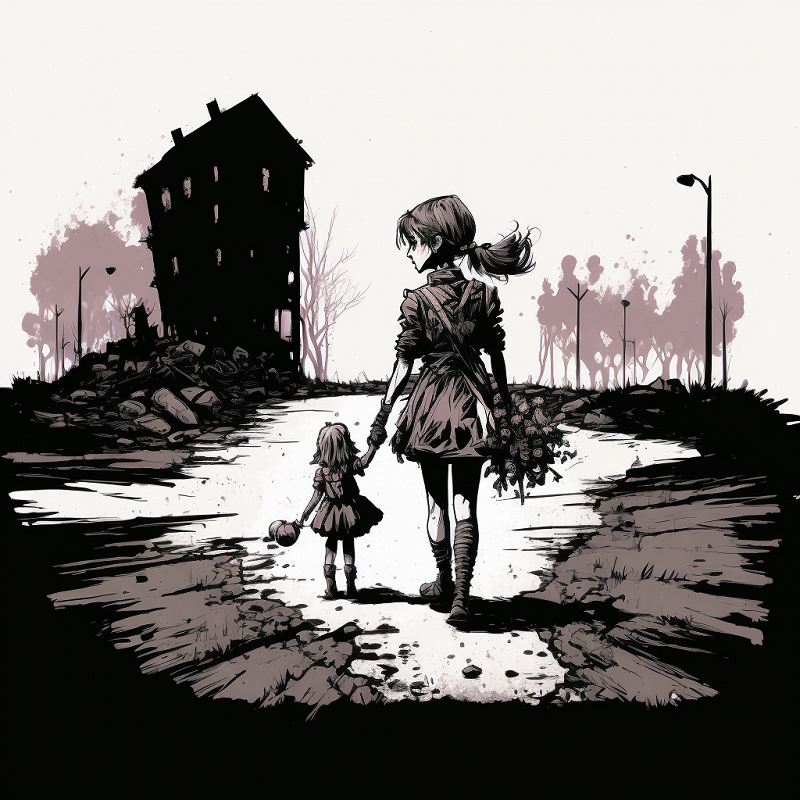 BigRocky_young_girl_child_dragging_her_doll_holding_an_unseen_a_79653eb9-8449-4b0d-9be9-f2b463f23705.png