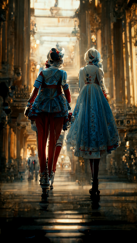 pappanz_harley_quinn_and_cinderella_is_walking_up_a_step_toward_d141d7de-183d-4719-b0ad-e850792f9477.png